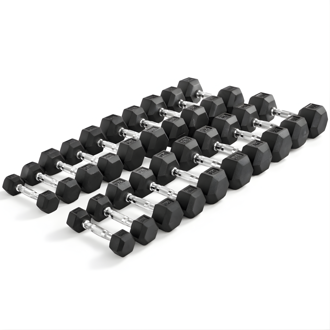 Hexa Dumbbell Set met Verticaal Rek - 1 t/m 10KG