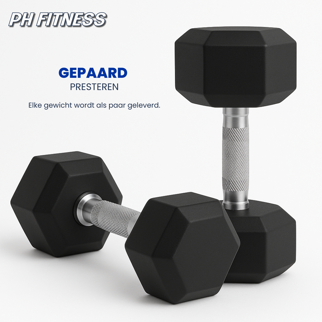 Hexa Dumbbell Set with Vertical Rack - 1 to 10KG