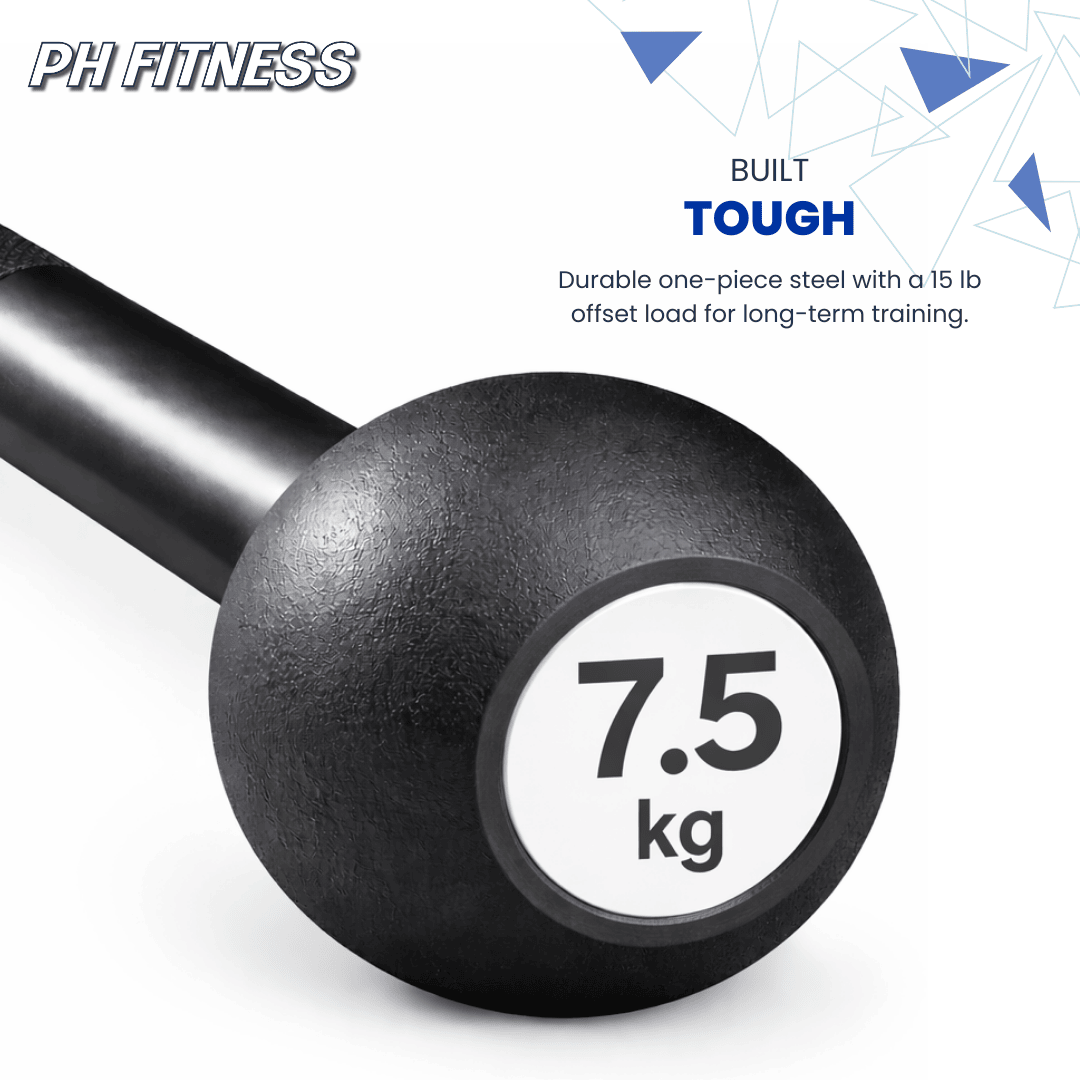 Macebell 2,5–10 kg – Keule aus massivem Stahl für funktionelles Krafttraining, Rumpfmuskulatur, Schulterstabilität und Griffkrafttraining