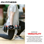 PH Fitness Verstelbare Dumbbells Set t/m 24KG | 2 STUKS |  Dumbell | Gewichten