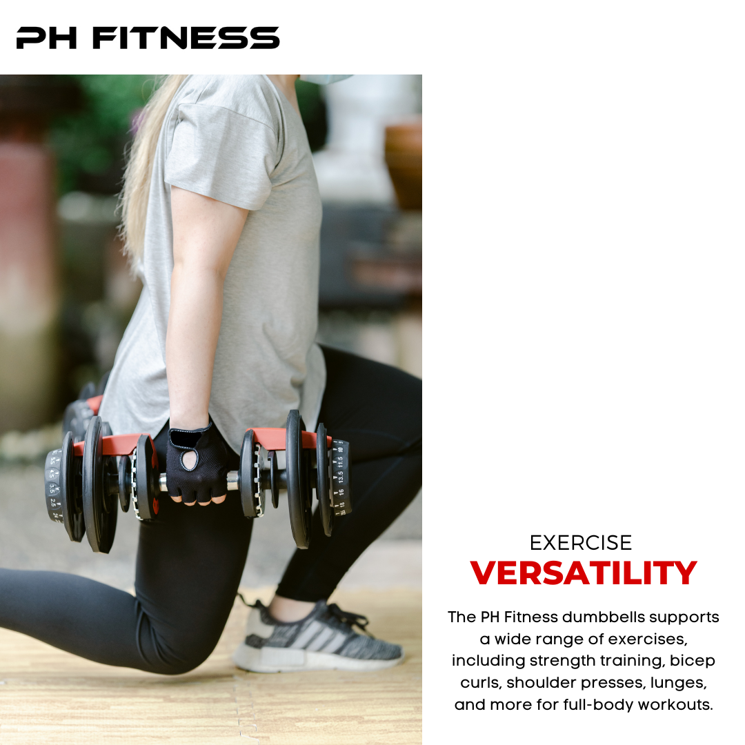 PH Fitness Verstelbare Dumbbells Set t/m 24KG | 2 STUKS |  Dumbell | Gewichten