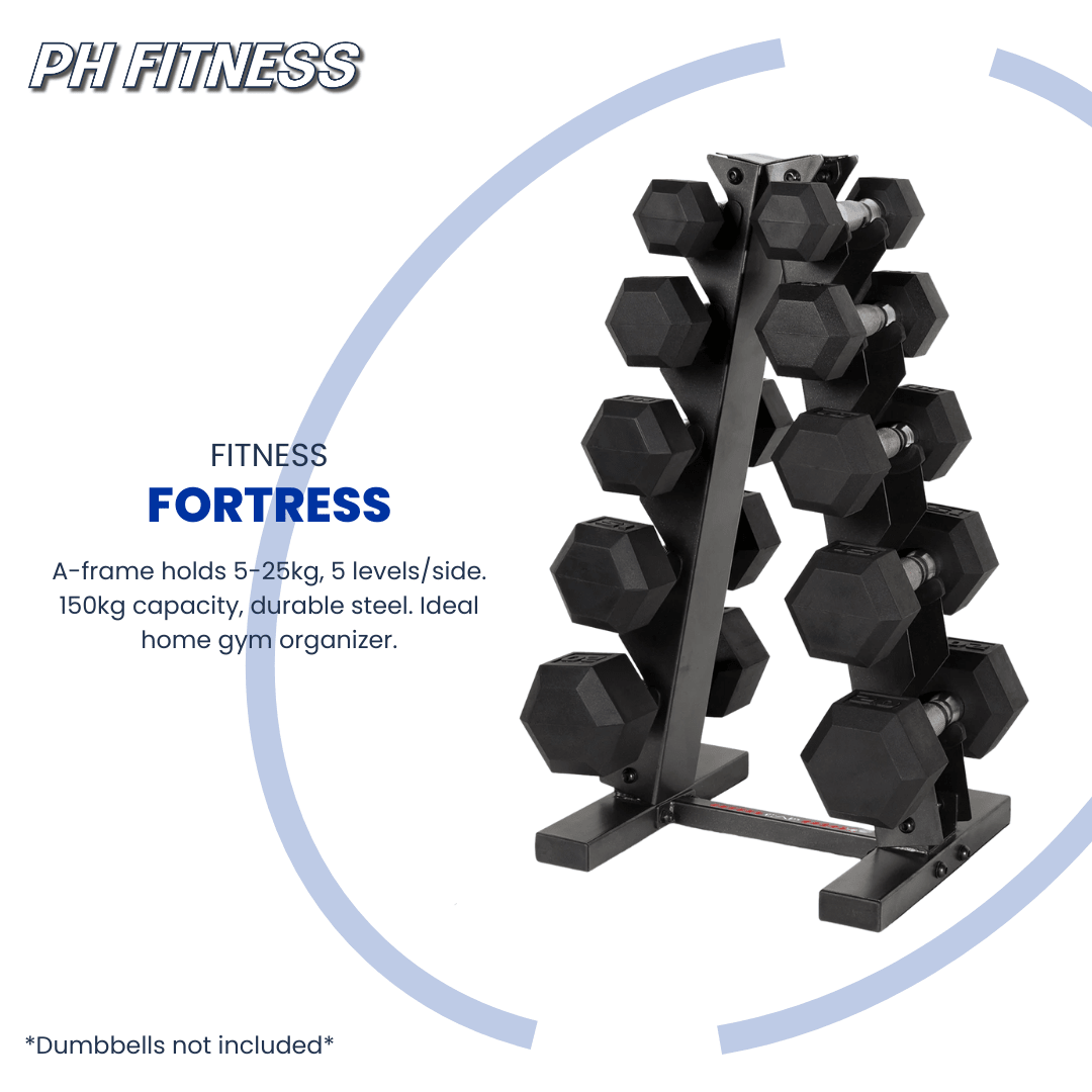Dumbbell Torenrek – Compact & Professioneel Ontwerp (5 Paar) - PH Fitness