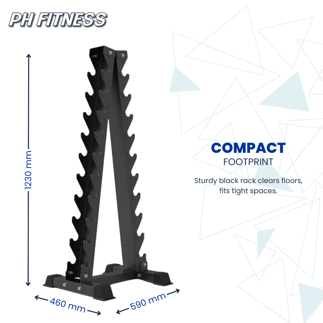 Dumbbell Torenrek – Geschikt voor 2KG – 20KG Hex Dumbbells (10 Paar) - PH Fitness