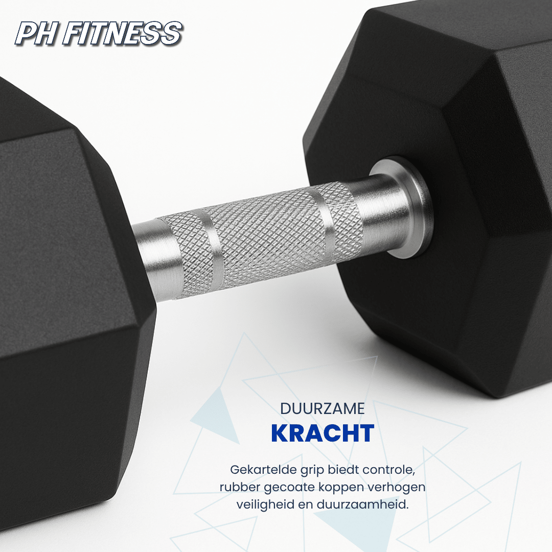 Hexa Dumbbell Set - 2 t/m 20KG met Dumbbell Rack - Physical Sports Group B.V.
