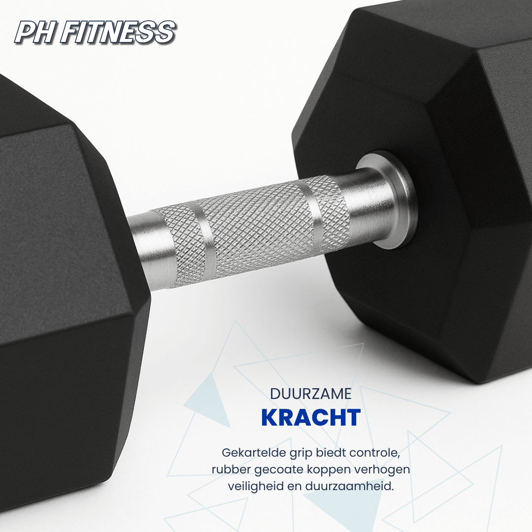 Hexa Dumbbell Set - 2 t/m 30KG met 2-Laags Rack - Physical Sports Group B.V.