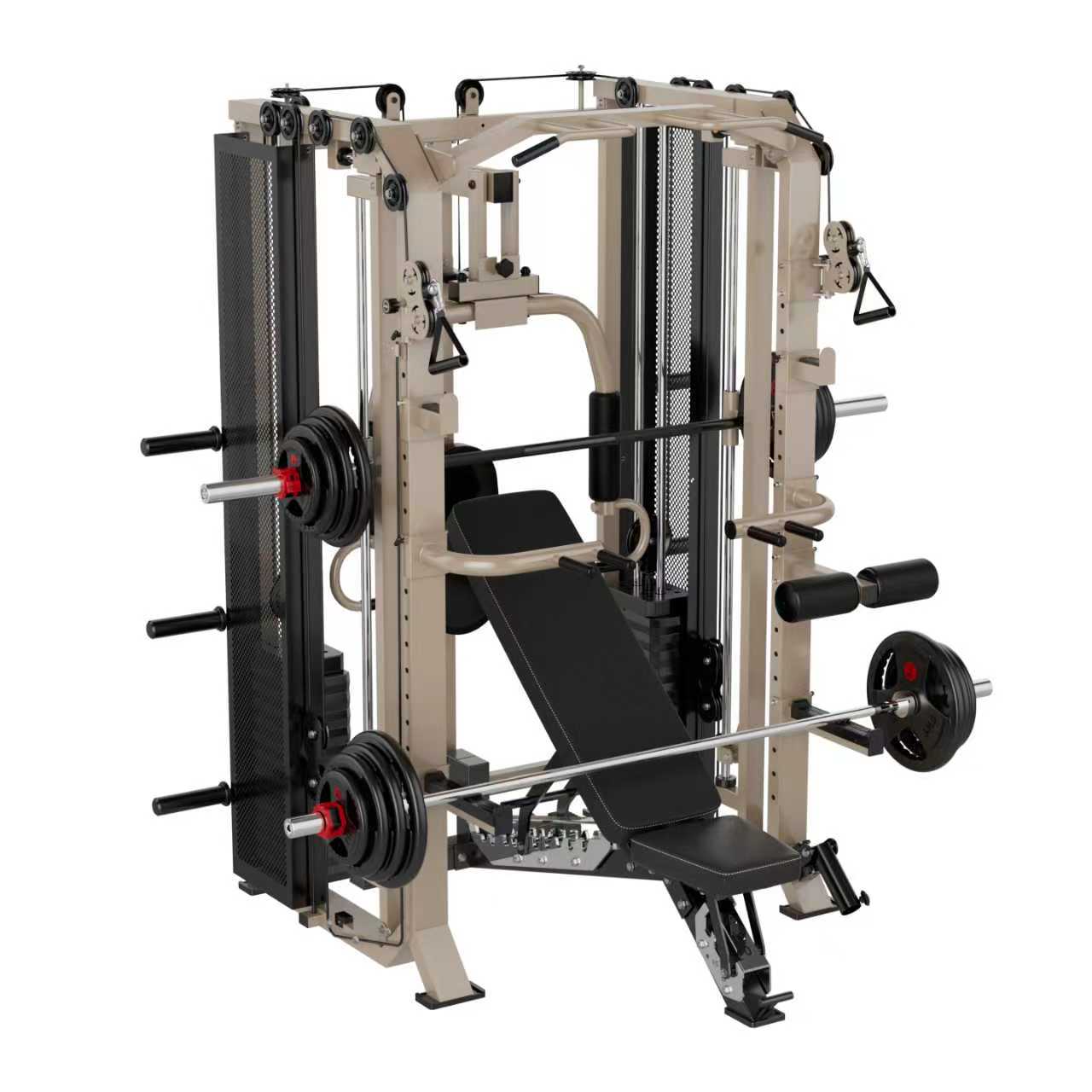 FUSION X Pro Rack – Verstelbare Smith Bar, Pec deck & Dual 80 kg Weight Stack