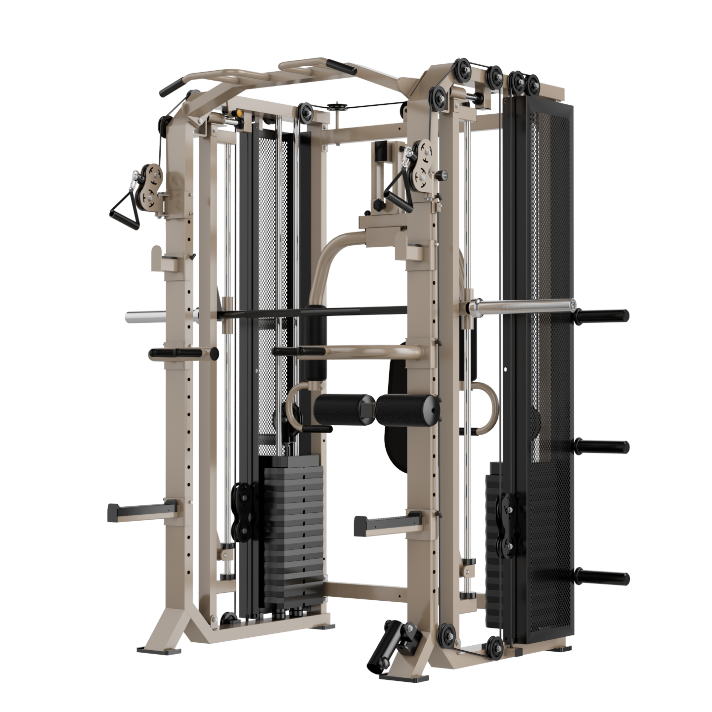 FUSION X Pro Rack – Verstelbare Smith Bar, Pec deck & Dual 80 kg Weight Stack