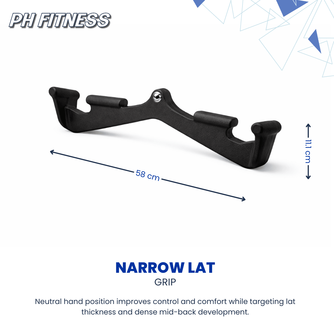 Multi Angle Kabelgreep Set PRO 5 - Delig met Carabiners – Ergonomische Kabelgrepen voor Lat Pulldown, Rows, Rugtraining & Fitness - PH Fitness