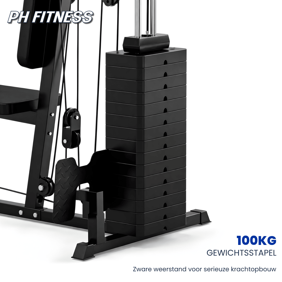 Multi Gym Functional Trainer - 100KG Weight Stack - Physical Sports Group B.V.