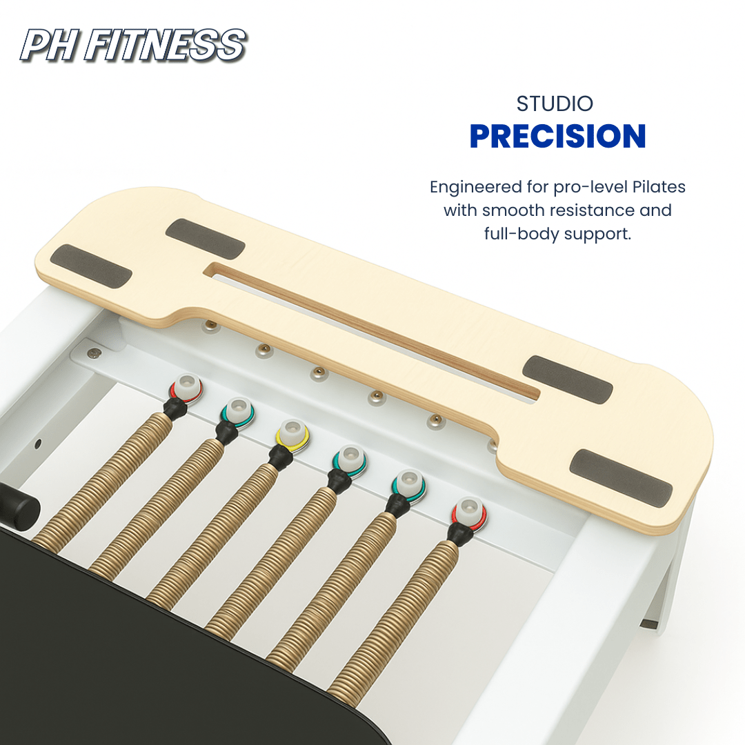 Opvouwbare Pilates Reformer – Premium Studio Kwaliteit met Verstelbare Veerweerstand - PH Fitness