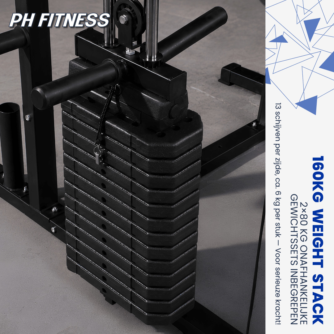 Premium Series Power Rack - 160KG Weight Stack - Physical Sports Group B.V.