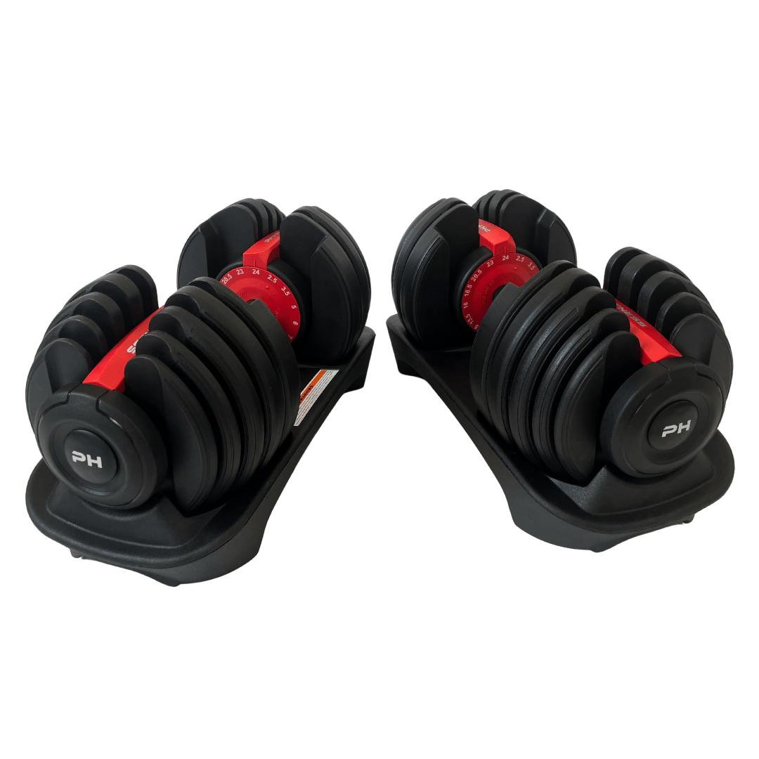 Premium Verstelbare Dumbbells 24KG [2 STUKS] - PH Fitness