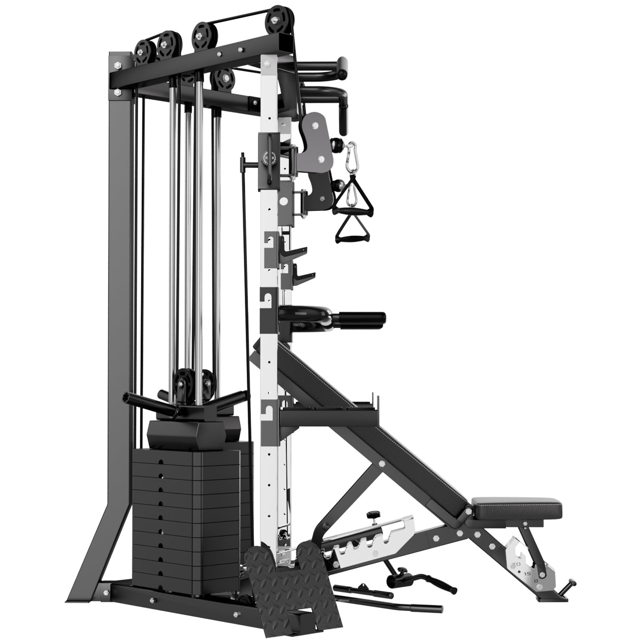 V - Frame Cable Crossover – Dubbele Pulley Krachtstation met 160KG Gewichtstapels - PH Fitness