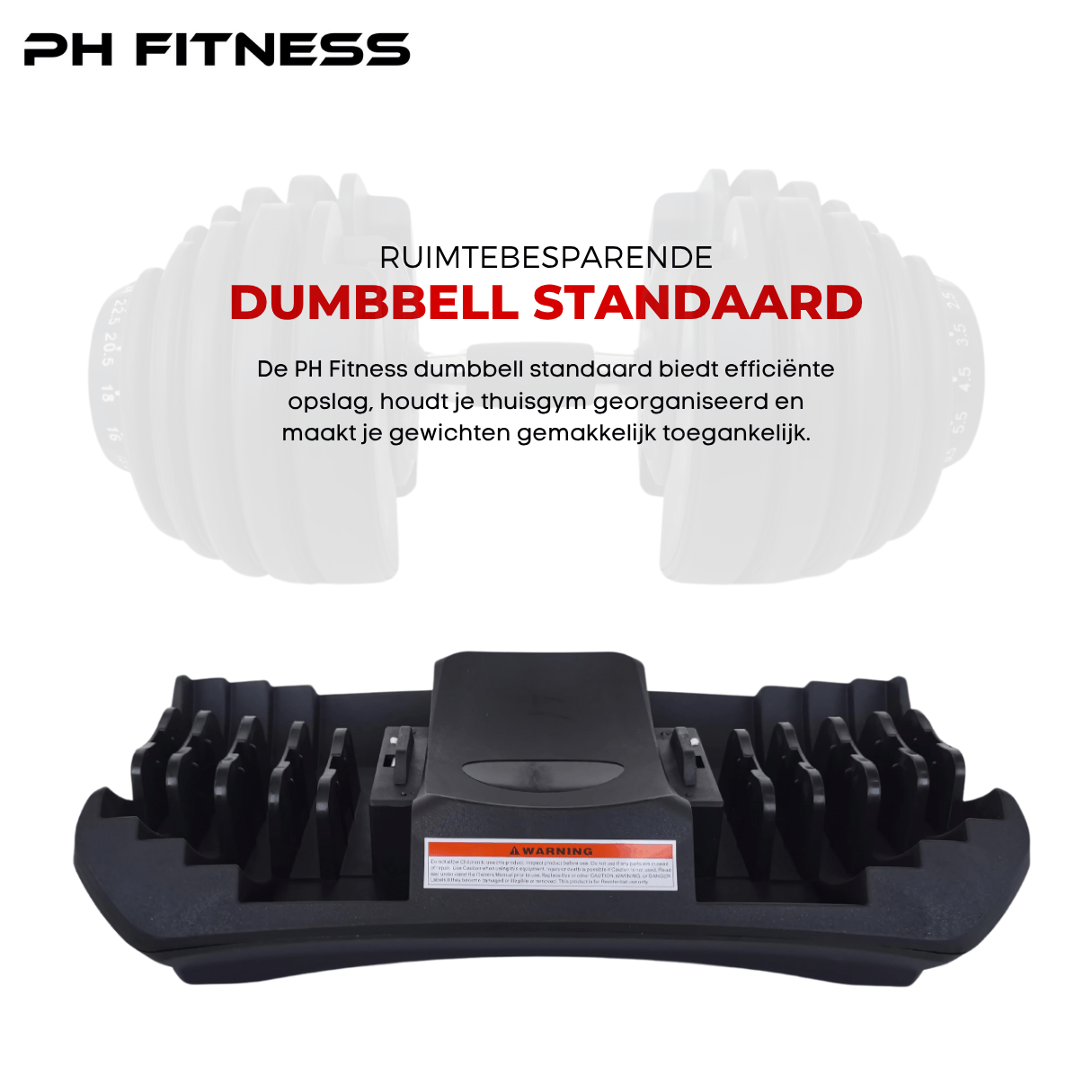 Verstelbare Dumbbells Set 24KG - Zwart - PH Fitness