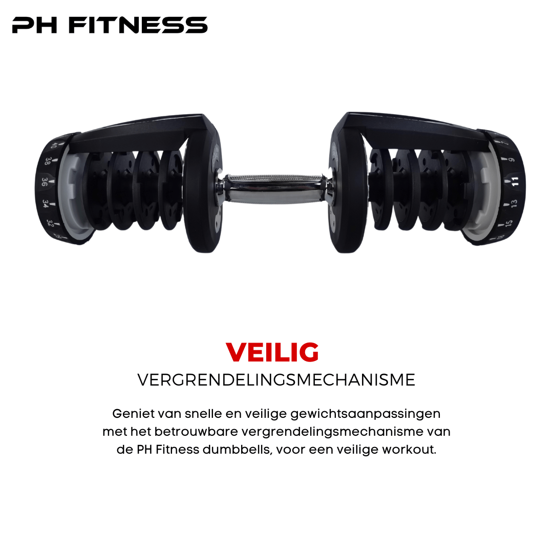 Verstelbare Dumbbells Set 40KG - PH Fitness